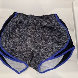 Nike Women's Black and Blue Athletic Shorts